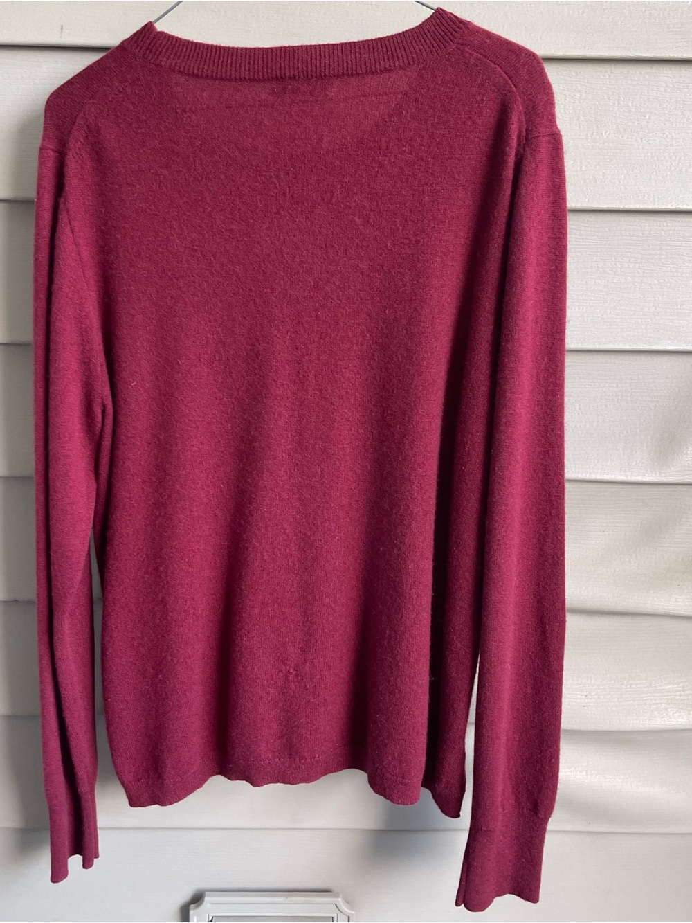 J. Crew Luxury Cashmere Sweater Womens Size XXL Burgundy Holiday Money - Picture 3 of 9